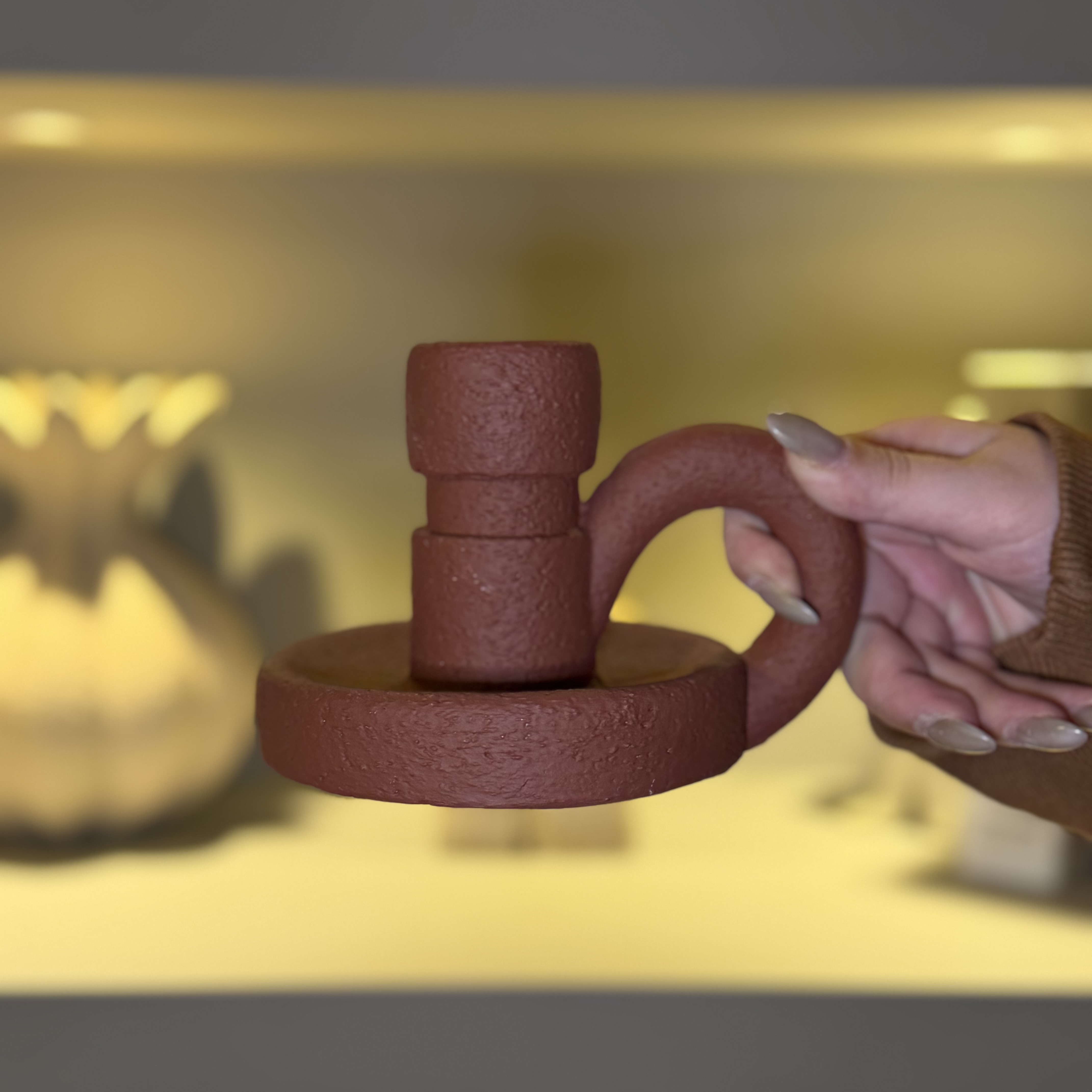 جا شمعي انگشتی تکسچری